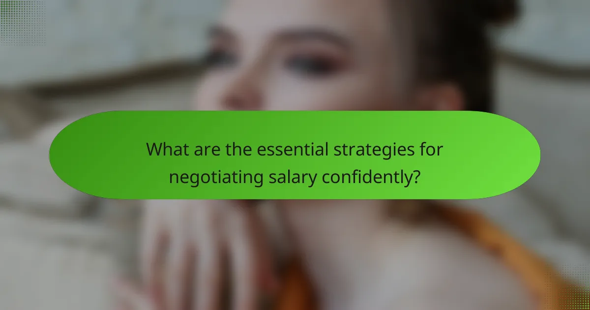 What are the essential strategies for negotiating salary confidently?