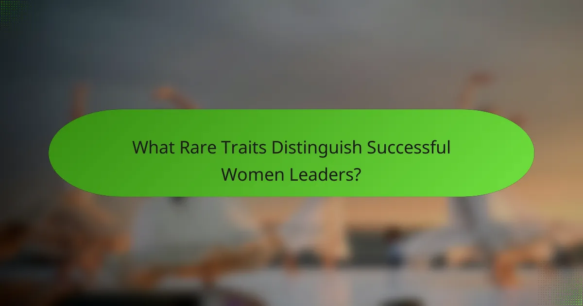 What Rare Traits Distinguish Successful Women Leaders?